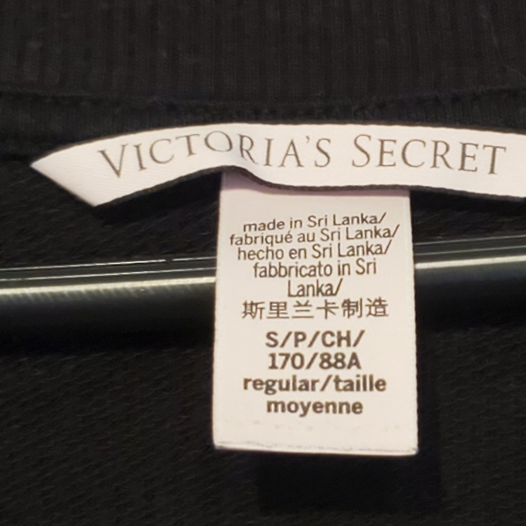 Victoria's Secret Long Sleeve Top Size Small Black - Picture 3 of 7